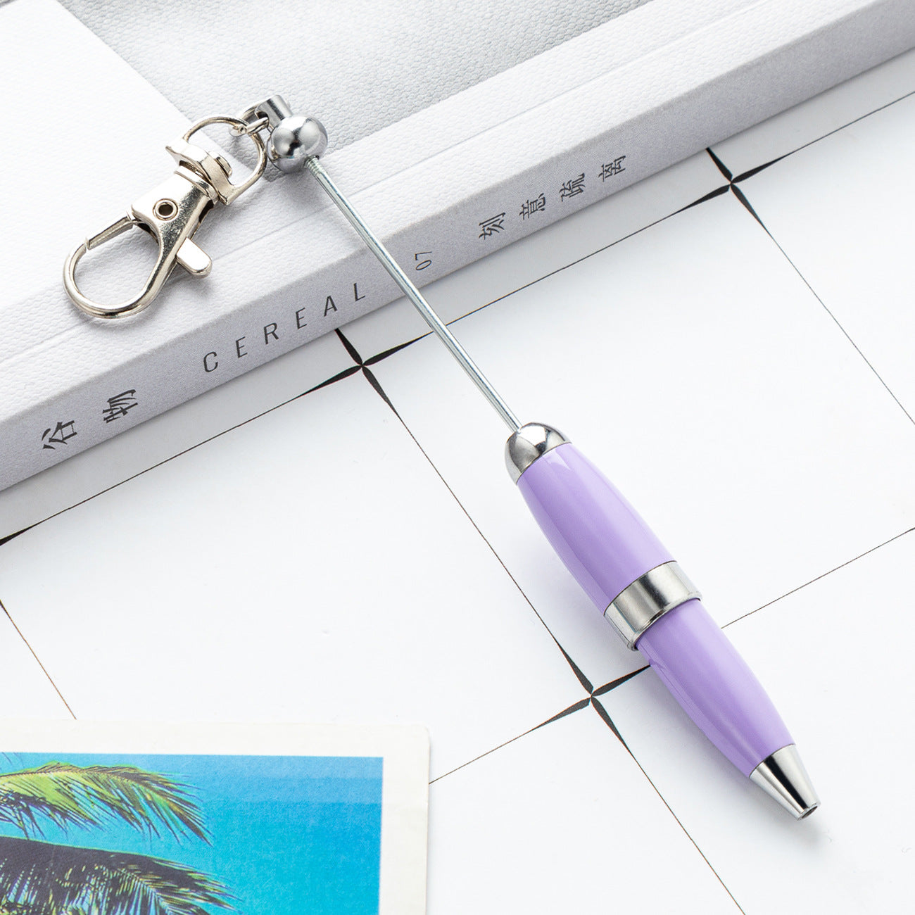 Wholesale 11.9cm Beadable Pens Portable Mini Pen Metal Pen DIY Keychain Bar